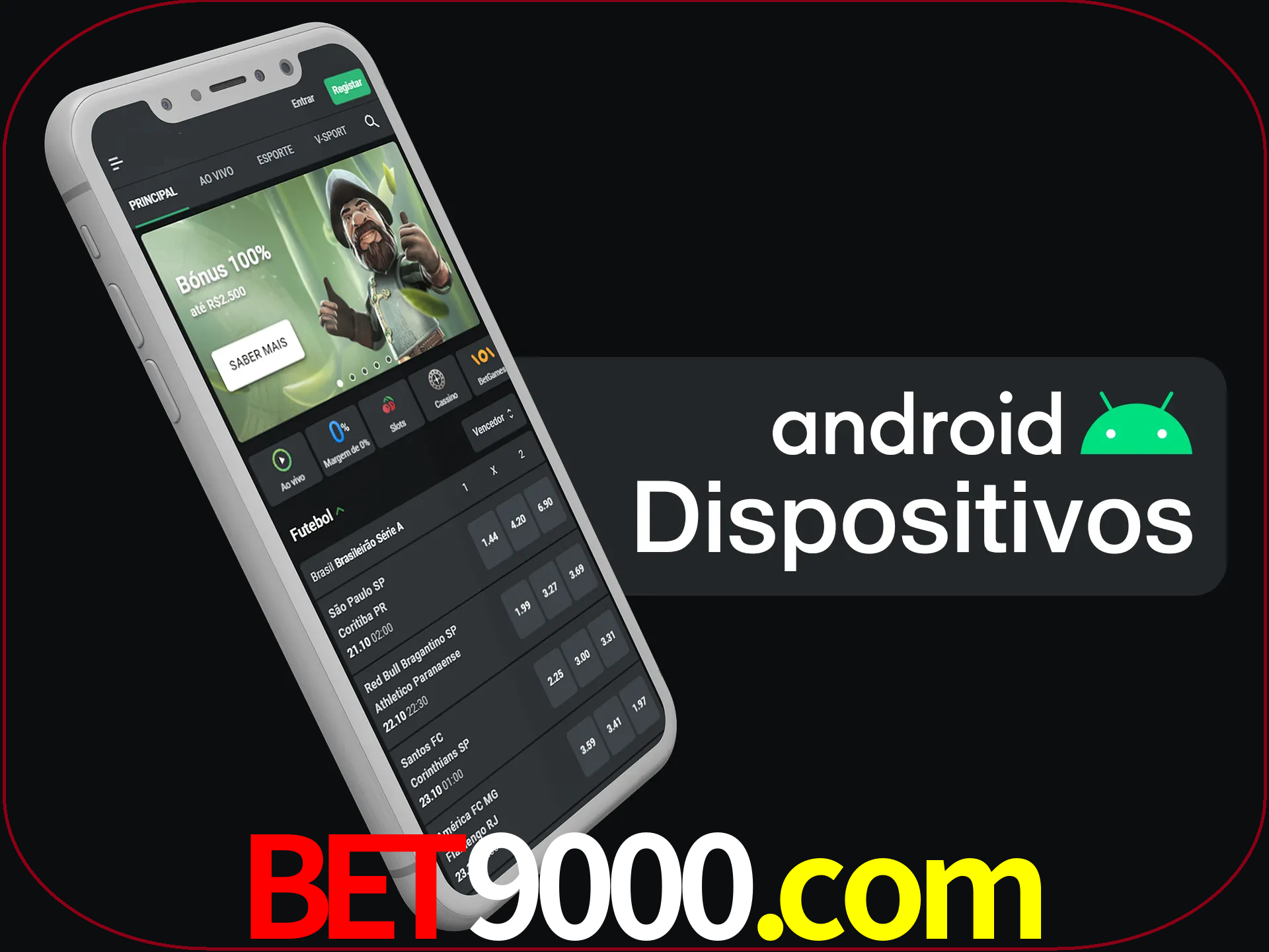 O aplicativo suporta a maioria de todos os dispositivos Android.