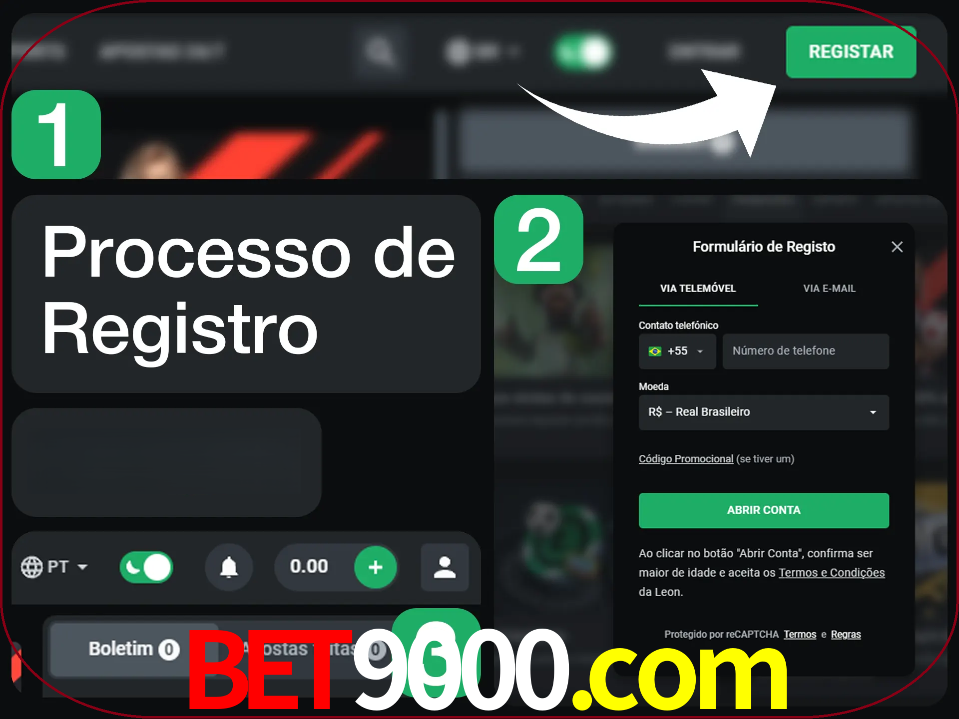 O processo de registro na LeonBet é simples.